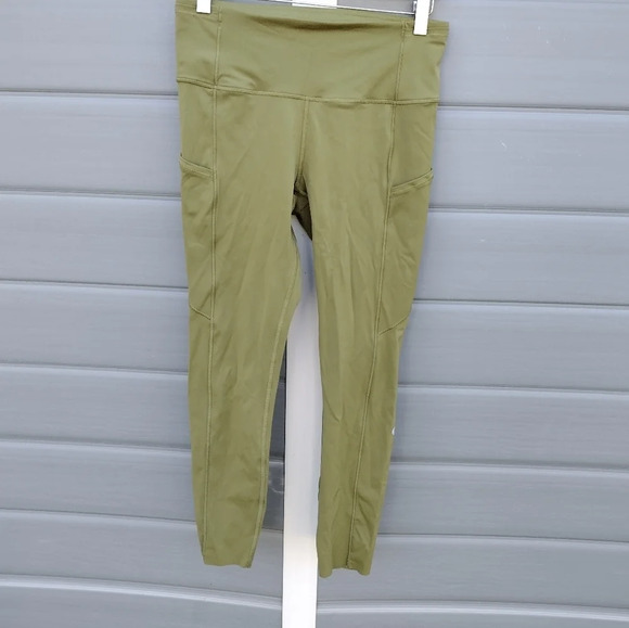 Lululemon Fast And Free 25" Hi-Rise Tight Bronze Green 8 (W5BXQS) - Picture 2 of 6